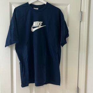Nike Mens Vintage Heavyweight Large Navy Tee